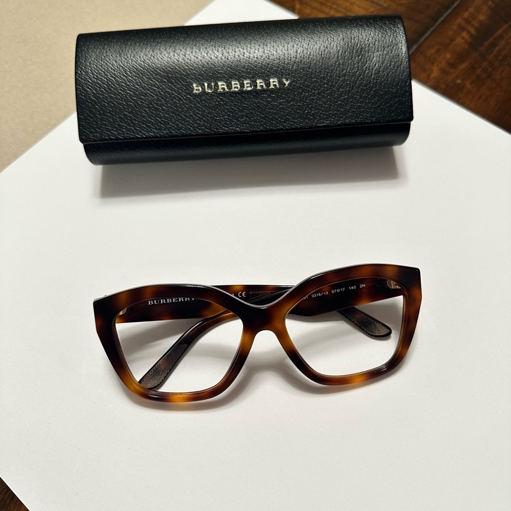 Burberry Glasses Frame Cat Eye Tortoise Brown